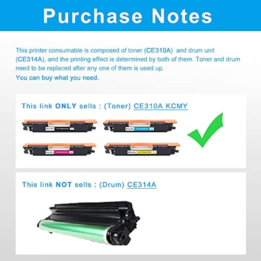 LCL Remanufactured Toner Cartridge 126A CE310A CE311A CE312A CE313A (4PK KCMY) Replacement for HP Laserjet Pro CP1020 CP1025 CP1025nw LaserJet 100 color MFP M175 M175nw M175a M175n M175w Pro 200 M275