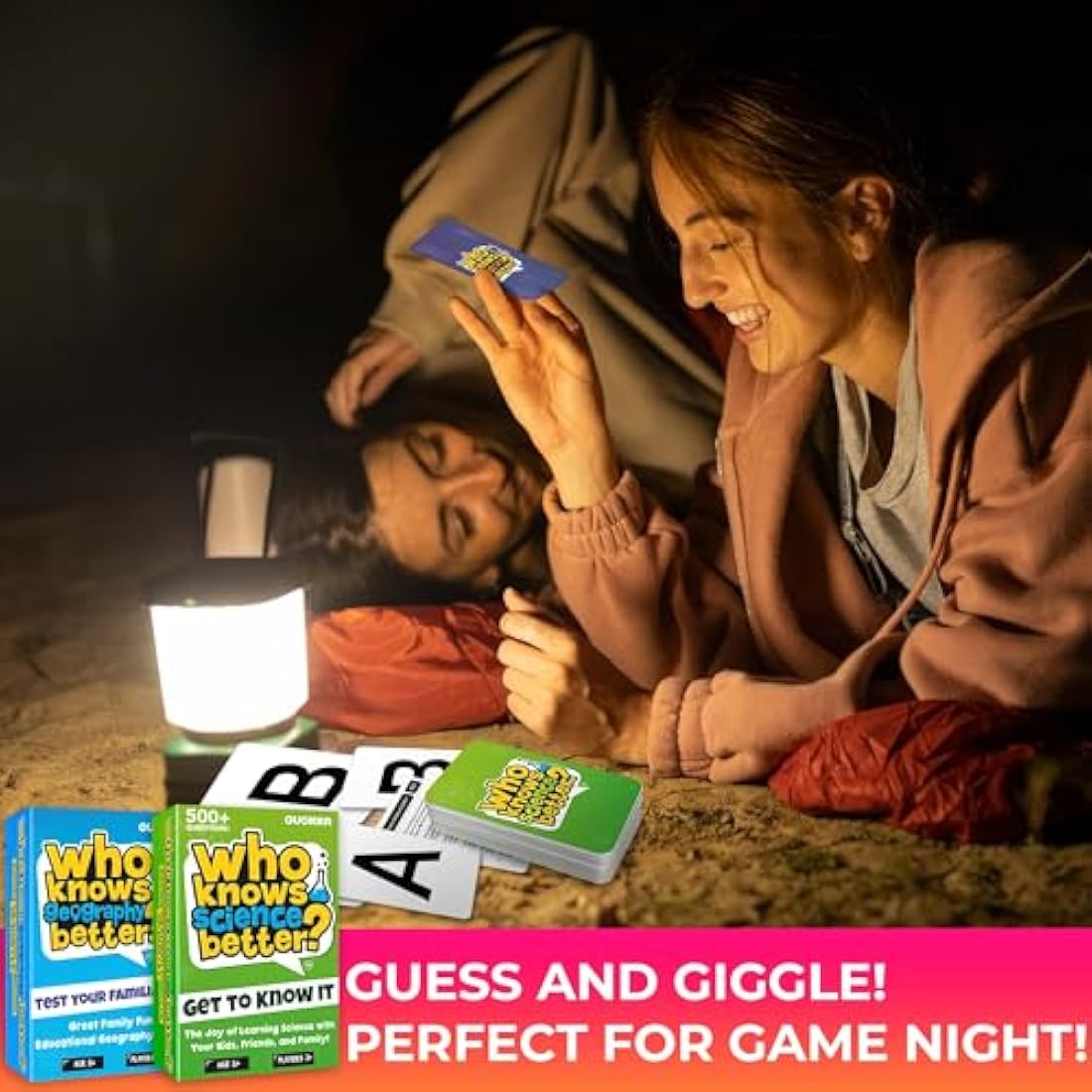 QUOKKA Set 4 in 1 Who Knows Better History & Geography & Science & ME Card Quiz Game - Fun & Educational Questions for Children & Families - Suitable for Boys & Girls Ages 5+