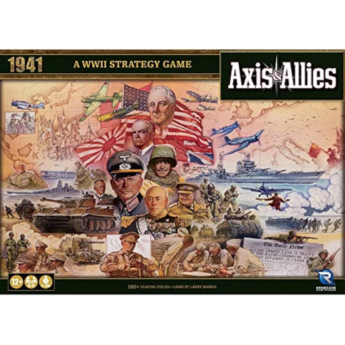 Renegade Game Studios | Axis & Allies: 1941 | Board Game | Ages 12+ | 2-5 Players | 60-180 Minutes Playing Time