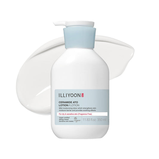 ILLIYOON Ceramide Ato Lotion 350ml(11.83fl.oz.) | Strengthening and restoring skin barrier with Soy Ceramide for Dry&Sensitive Skin | Gentle