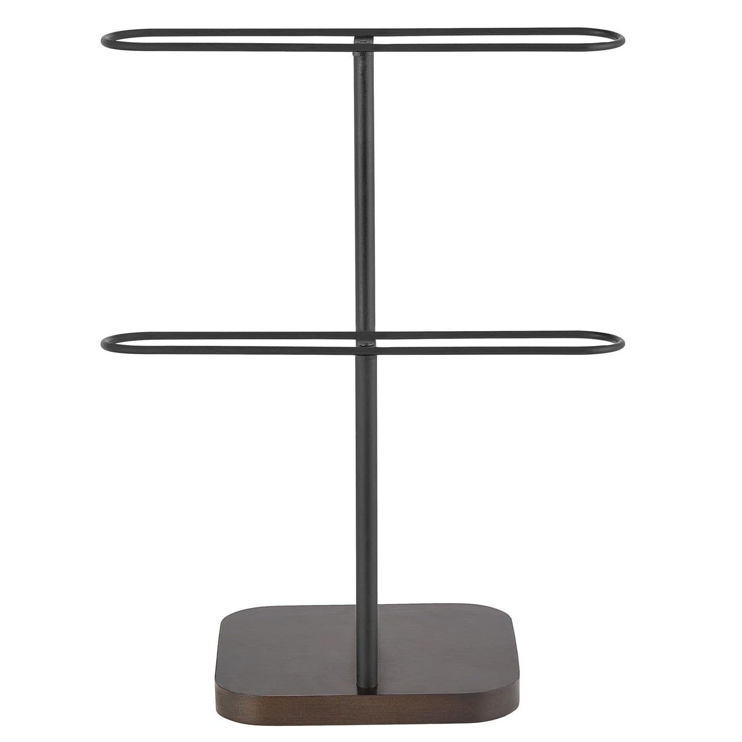 Mkono Sunglasses Organizer Glasses Holder Stand for 24 Pairs of Eyewear, 2 Tier Sunglass Storage Eyeglasses Display Rack Metal Frame with Wood Base