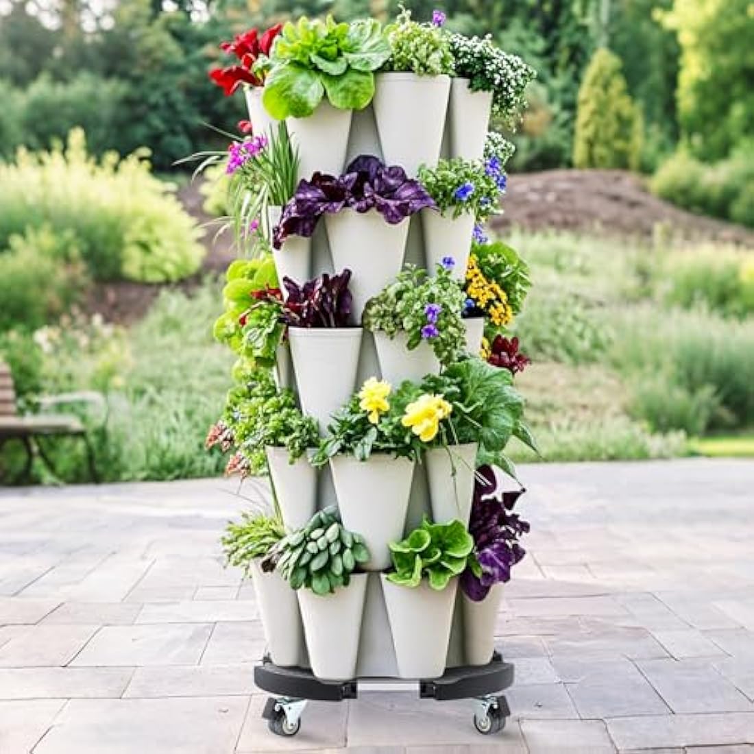 W B D WEIBIDA Plant Caddy with Wheels Heavy Duty 440lbs Capacity, Adjustable 15-21 Inch Rolling Plant Stand Indoor Outdoor, Large Plant Cart Dolly with Casters for Flower Pot Garden Pot Mover Black