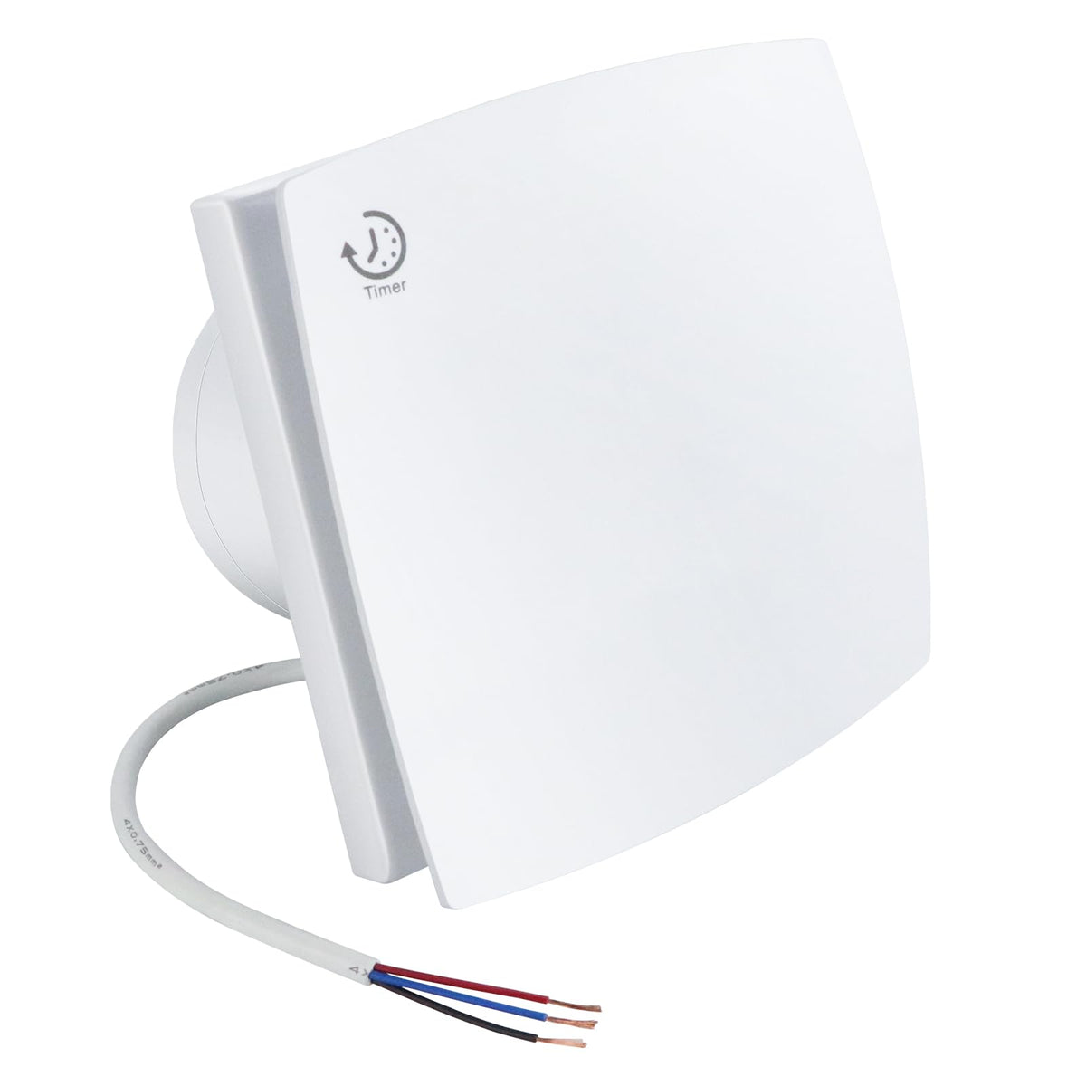 Extractor Fan 4? 100mm Bathroom Toilet Kitchen Silent Extractor Fan with Timer - 95m?/h 30dB Wall Mounted Ventilator with Modern Front Panel