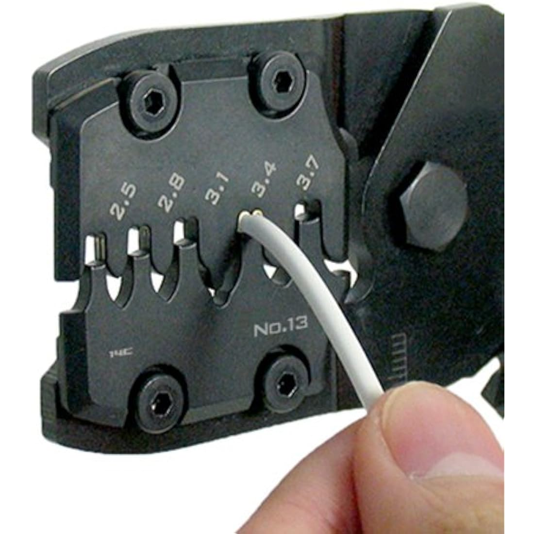 Precision Universal Crimping Tool with Inter-Changeable die Plates (Size L) Handy Crimp Tool. Made in Japan. ENGINEER pad-13