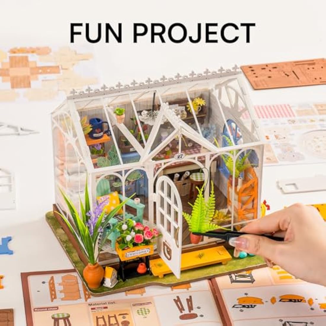 Rolife Dollhouses Miniature Wooden Doll House with Furniture for Children and Adults (Dreamy Garden)