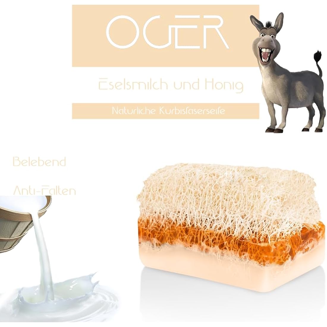 Oger Natural Pumpkin Fibre Soap 110 g - Style Set of 4