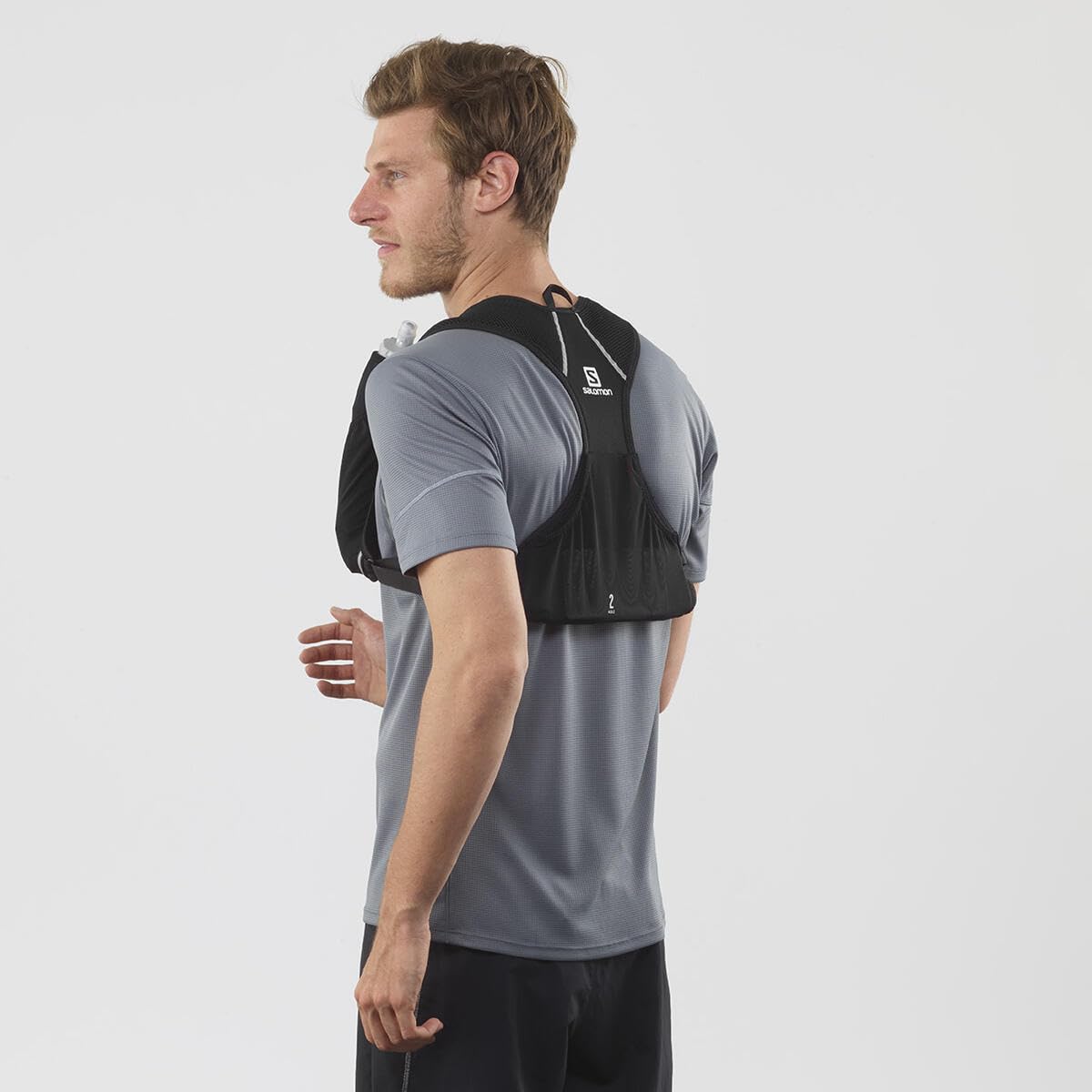 Salomon Agile 2 Unisex Unisex Hydration Vest, Trail Running, MTB, Running, Hiking, Dynamic Comfort, Quick Access, and Comfort in Motion, Black