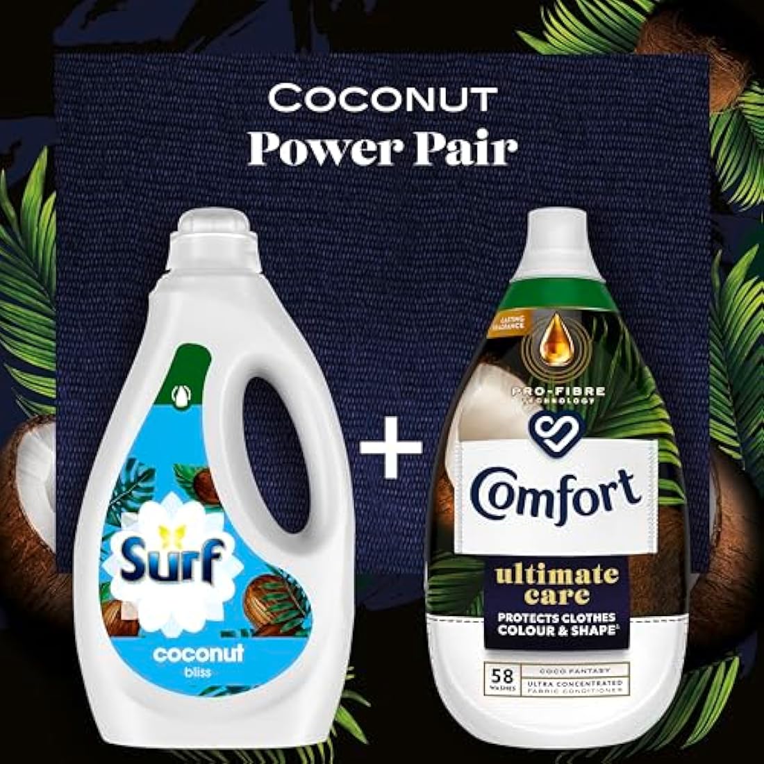 Comfort Ultimate Care Coco Fantasy Ultra-Concentrated Fabric Conditioner bottle made of 100% recycled plastic* for complete clothes protection 6x 870 ml (348 washes)