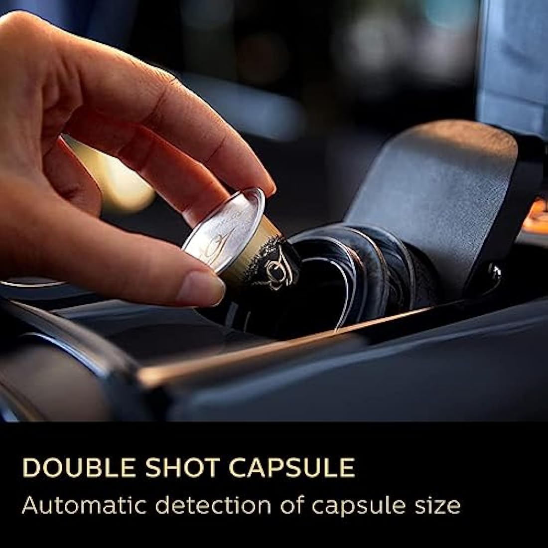 L'OR BARISTA Original Latte Coffee Capsule Machine & Milk Frother by Philips, for Double or Single Capsule, Black (LM8014/60)