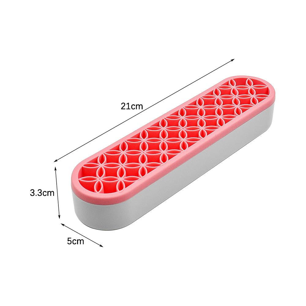 Tiardey 1 Pcs Cosmetic Storage Box,Desktop Organisers Silicone Make Up Brush Storage Stand Sewing Tool Storage Box Desktop Storage Box for