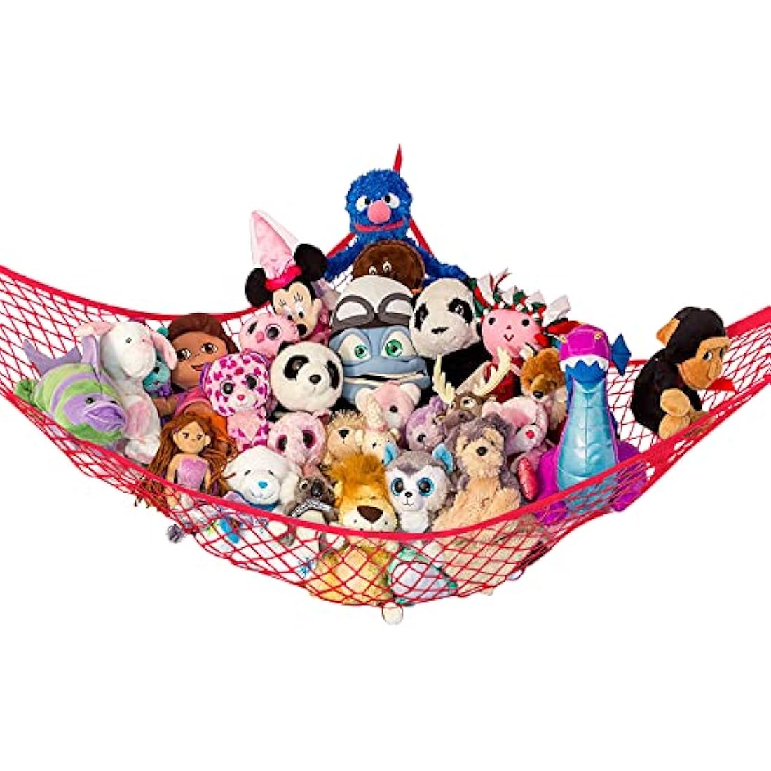 Lilly's Love Teddy Hammock - Toy Storage for Soft Stuffed Animals - (Red)
