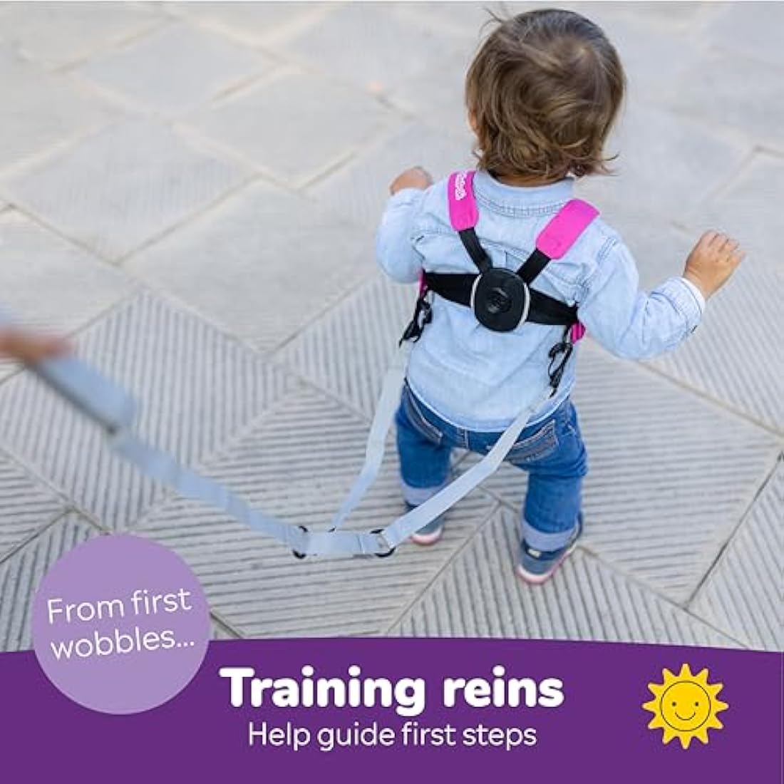 Trunki ToddlePak - Fuss Free Baby Walking Reins and Toddler Safety Harness – Betsy Bear (Pink)