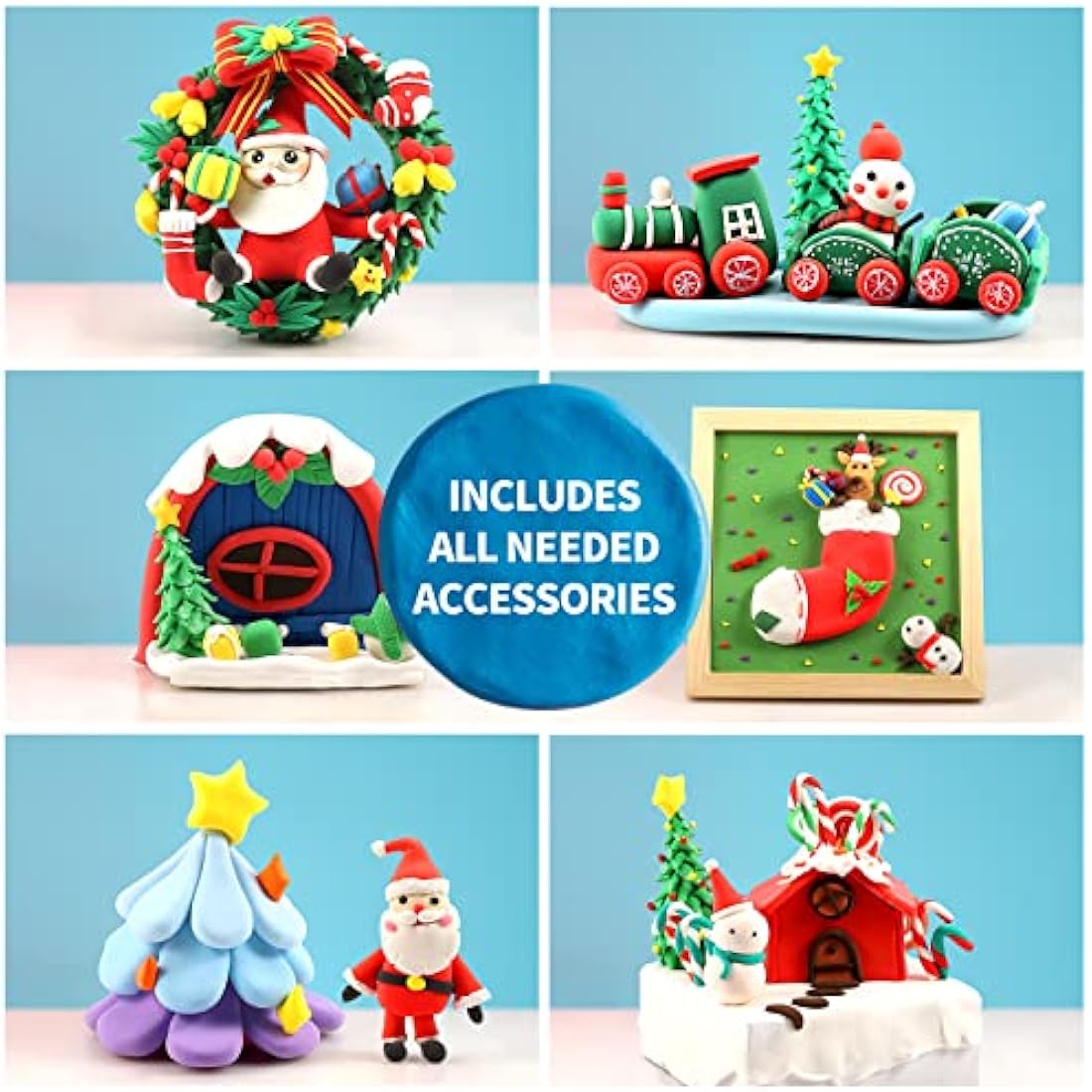 QMAY Air Dry Clay, 24 Colors Ultra Light Modelling Clay Safe & Non-Toxic, Creative Art DIY Crafts for Kids Boys & Girls