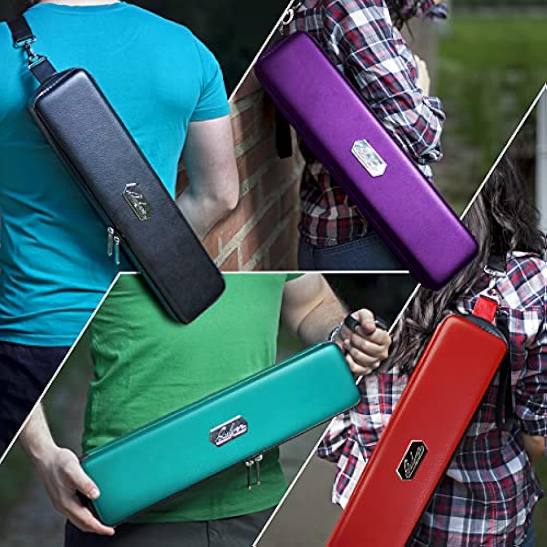 Quiver Time Purple Quiver Card Carrying Case - TCG Cards Deck Box Holder for Trading Cards, MTG Bag Playing Card Case (+Wrist & Shoulder Strap, Dividers, Separators, Corner Pads + 100 Apollo Sleeves)