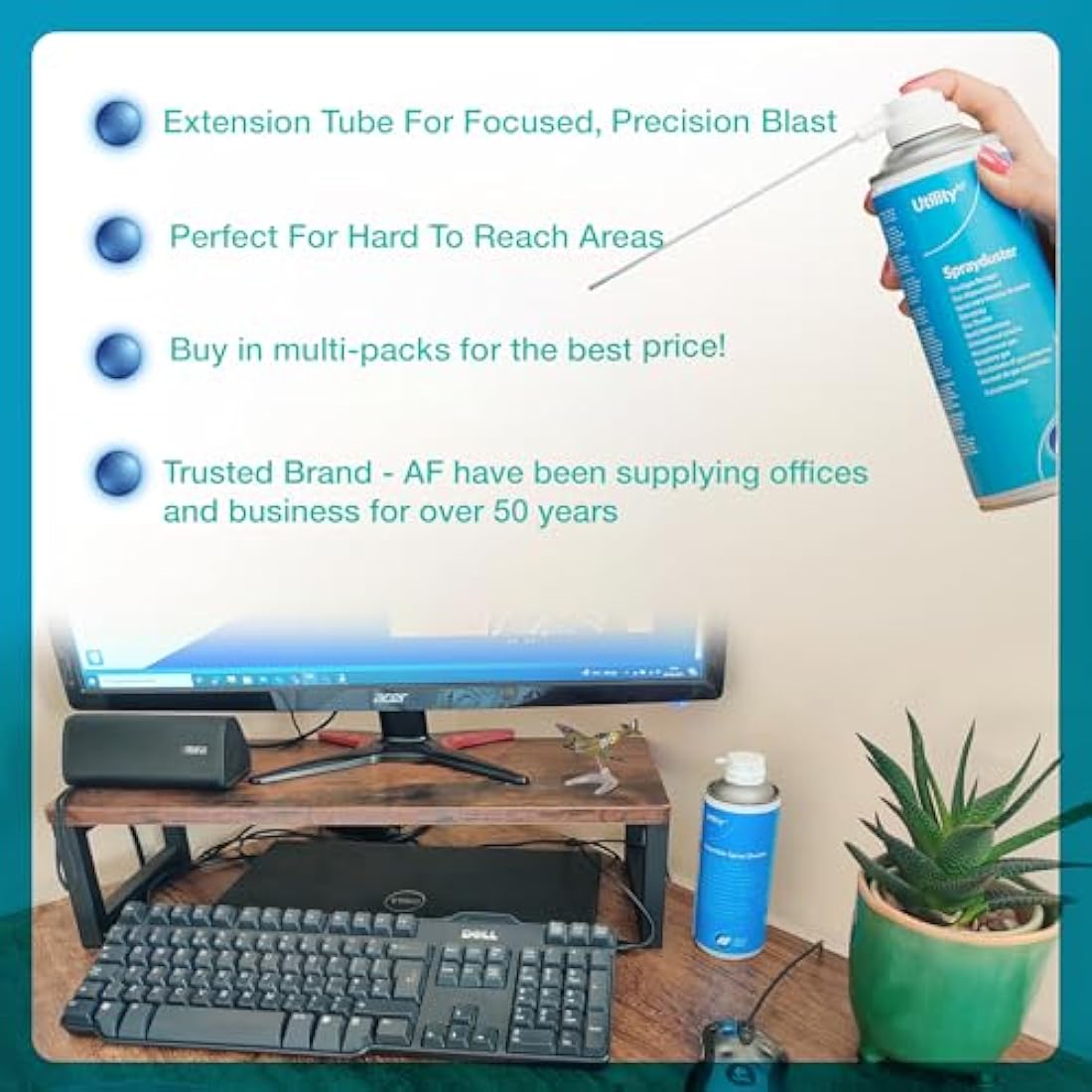 AF Air Duster Sprayduster Compressed Air Can Blower Spray for PC, Laptop keyboard cleaner dust remover PS5 xbox fans 400ml(pack of 2)