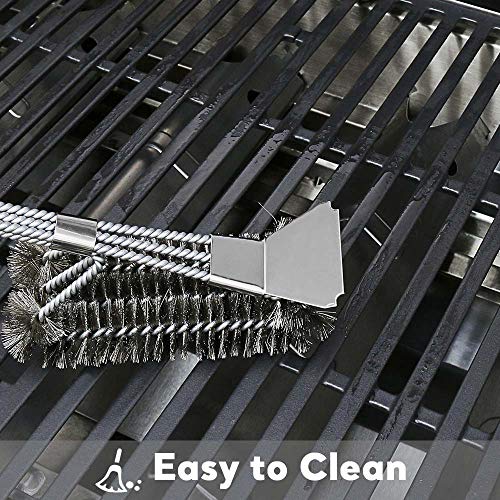 Denmay 7638 44.5 x 30.3cm Cast Iron Grids Cooking Grates for Weber Spirit E/S 310, 320, 330 (with Front Burner Knobs), Spirit 700, 900, Genesis Gold