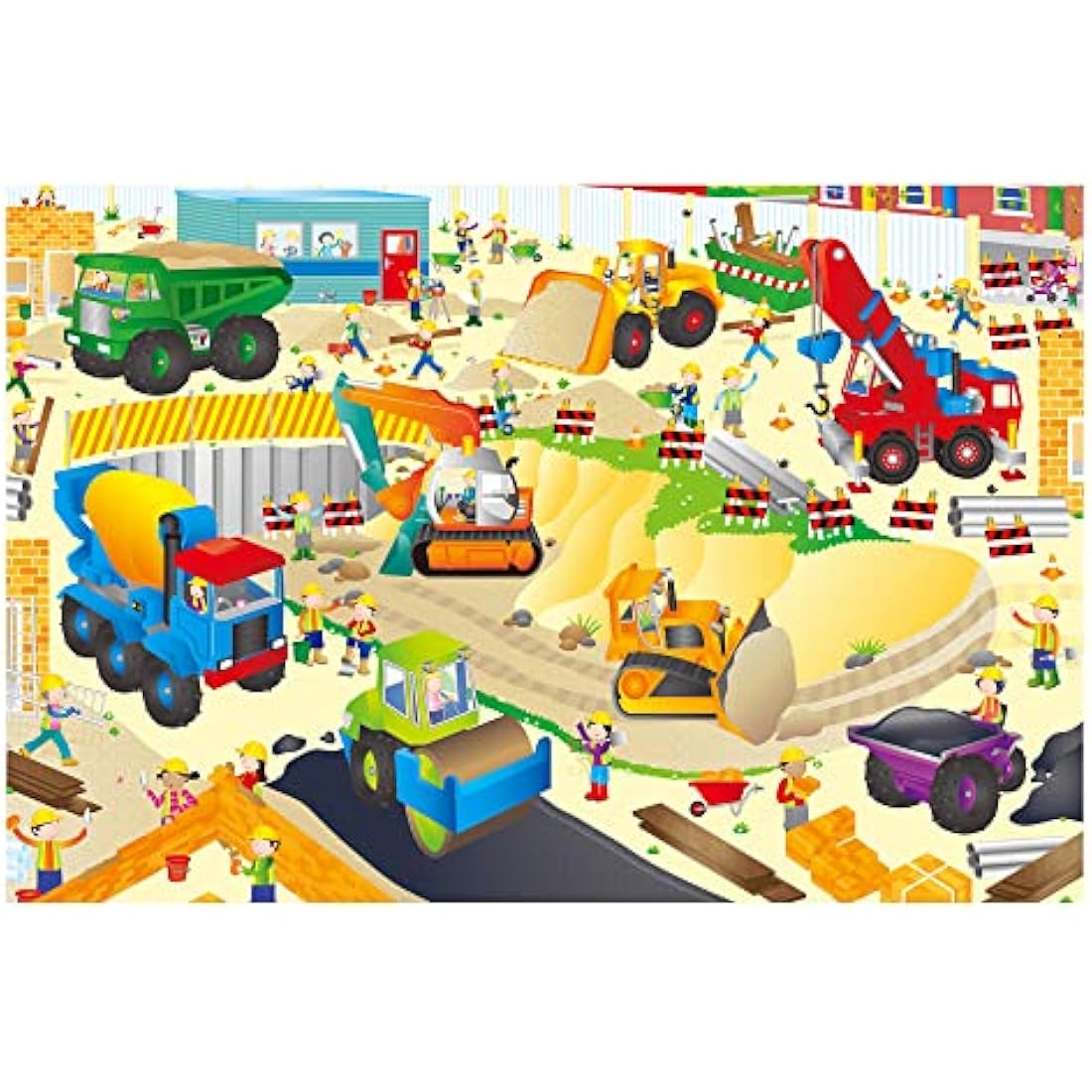 Galt Toys, Giant Floor Puzzle - Construction Site, Floor Puzzles for Kids, Ages 3 Years Plus
