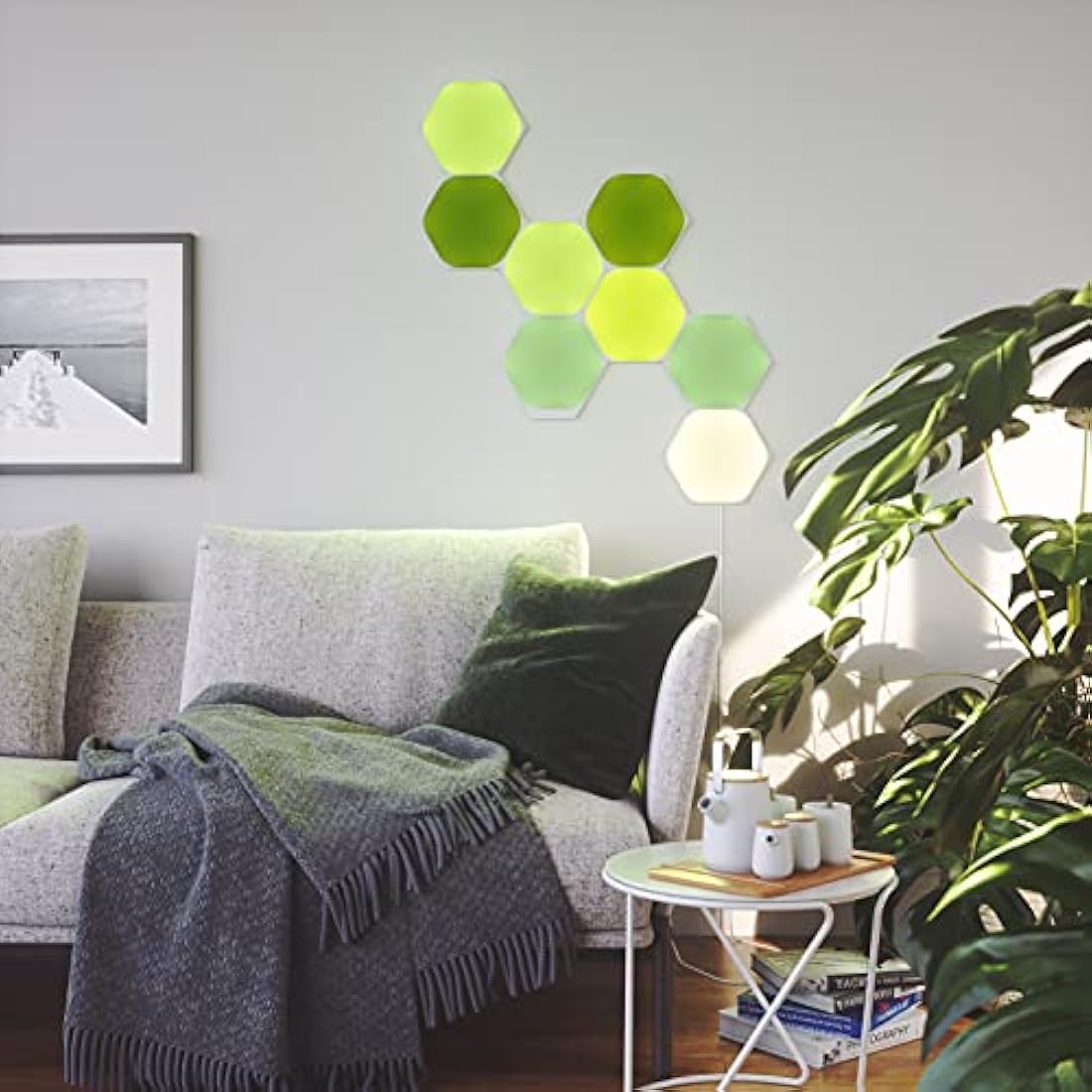 Nanoleaf Shapes Hexagon Expansion Pack, 3 LED Smart Light Panels - Dimmable & Modular Wi-Fi Wall Mood Lights, Works with Alexa Google Assistant Apple Homekit, for House Room Decor or Desk