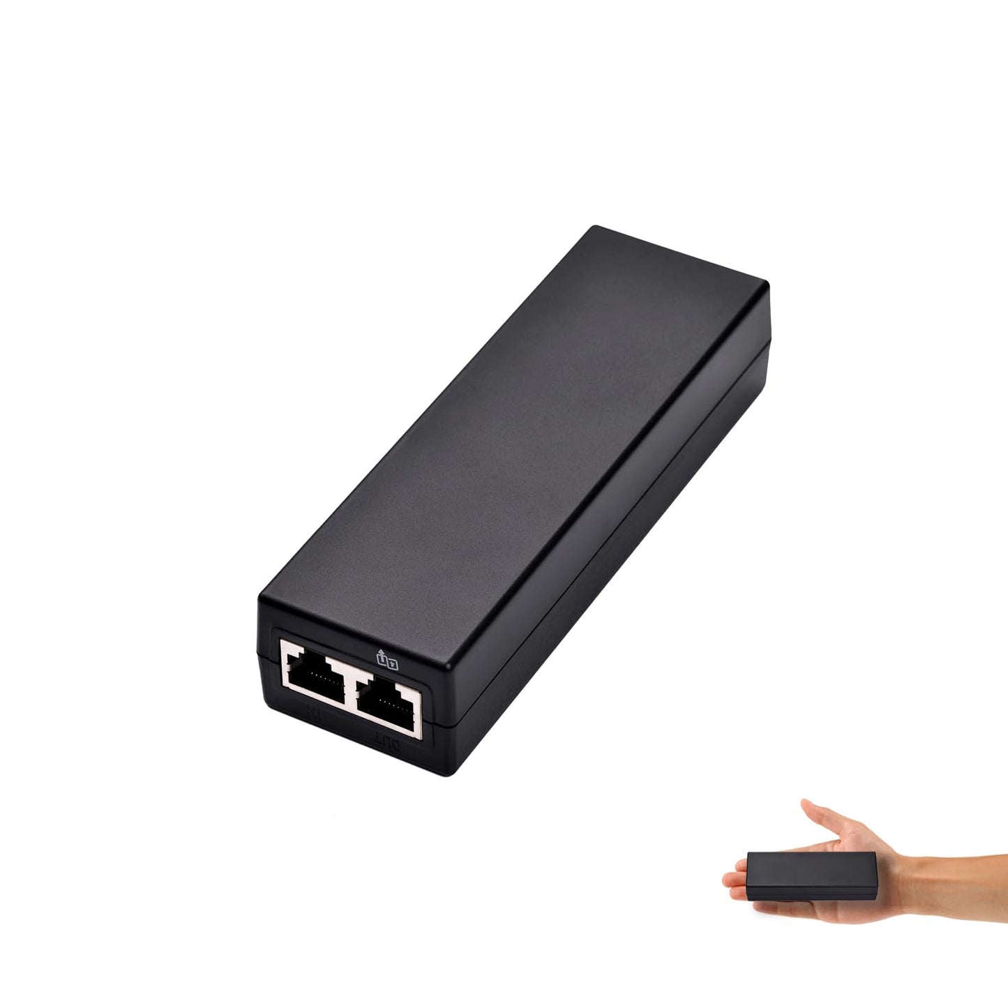 REVODATA 2.5Gbps 30W Active PoE Injector, Convert Non-PoE to PoE Injector Adapter, Up to 100 Meter Max 30W Active PoE Output, 100-240V Input,