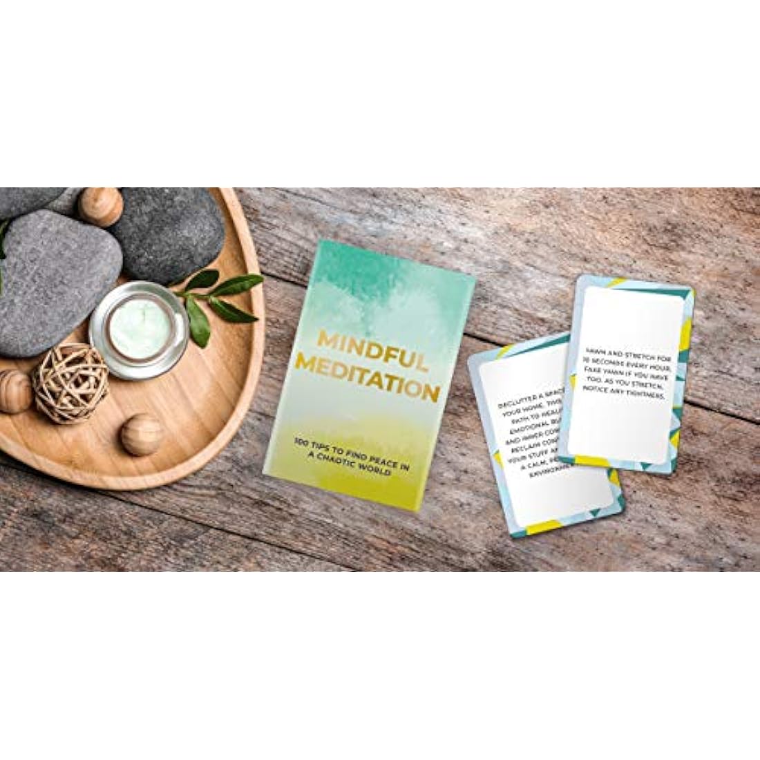 Gift Republic Mindful Meditation Cards 100 Mindfulness Guidance Cards Calming Meditation Gift Self-Care Positive Affirmation Anxiety-Relief