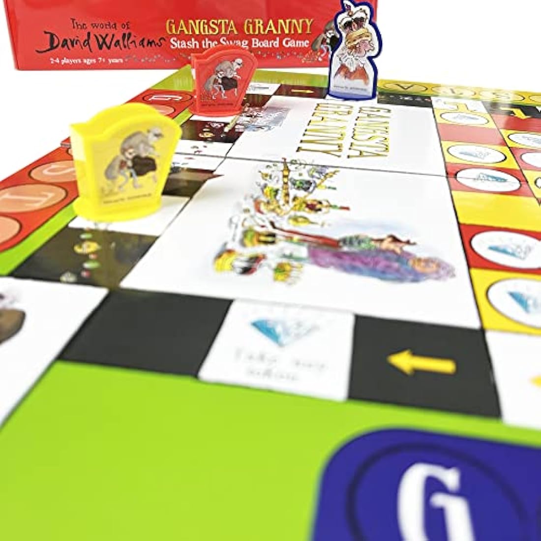 The World of David Walliams 6865 Gangsta Granny Board Game, Red