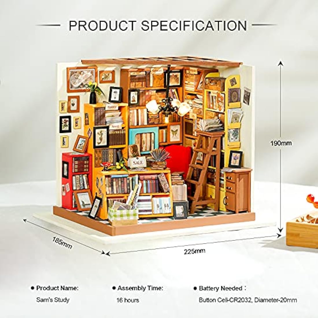 Rolife DIY Miniature Dollhouse Kits Books Store Wooden Dollhouse Model Creative Gifts For Kids, Teens and Adults