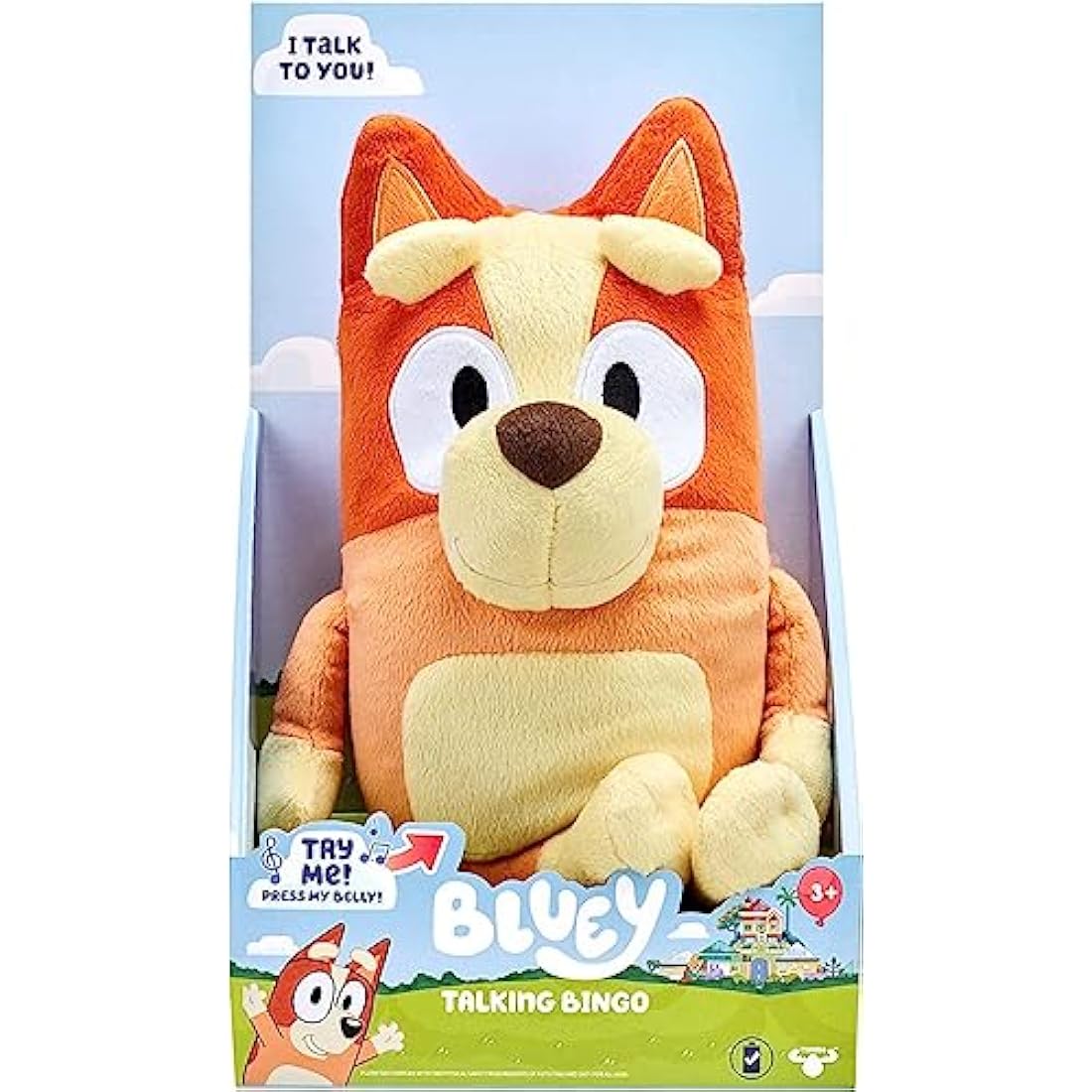Bluey Bingo Large 30cm Talking Sounds Plush: Official Collectable Character Cuddly Jumbo Soft Toy