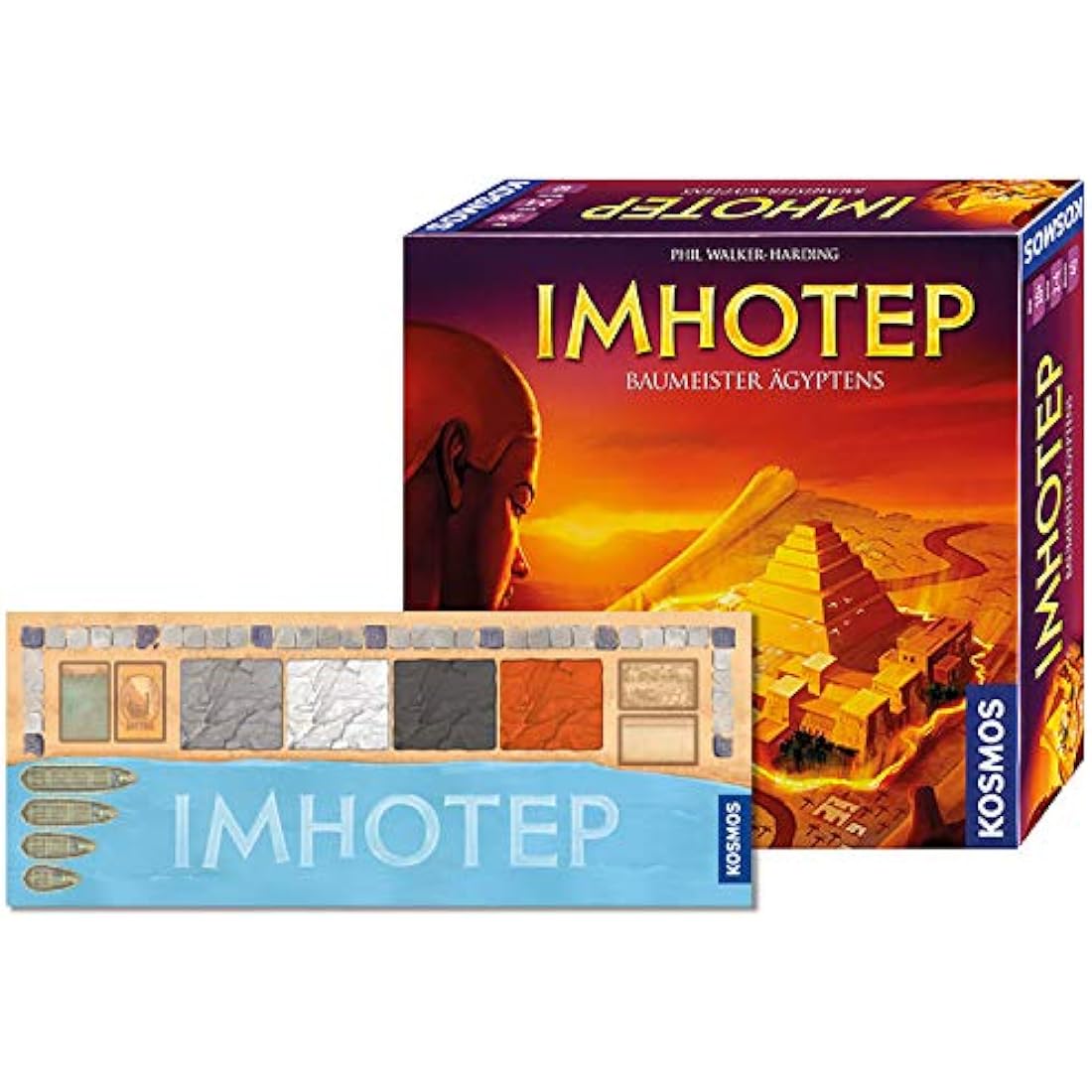 Kosmos Imhotep - Baumeister Ägyptens: Familienspiel für 2-4 Spieler ab 10 Jahren