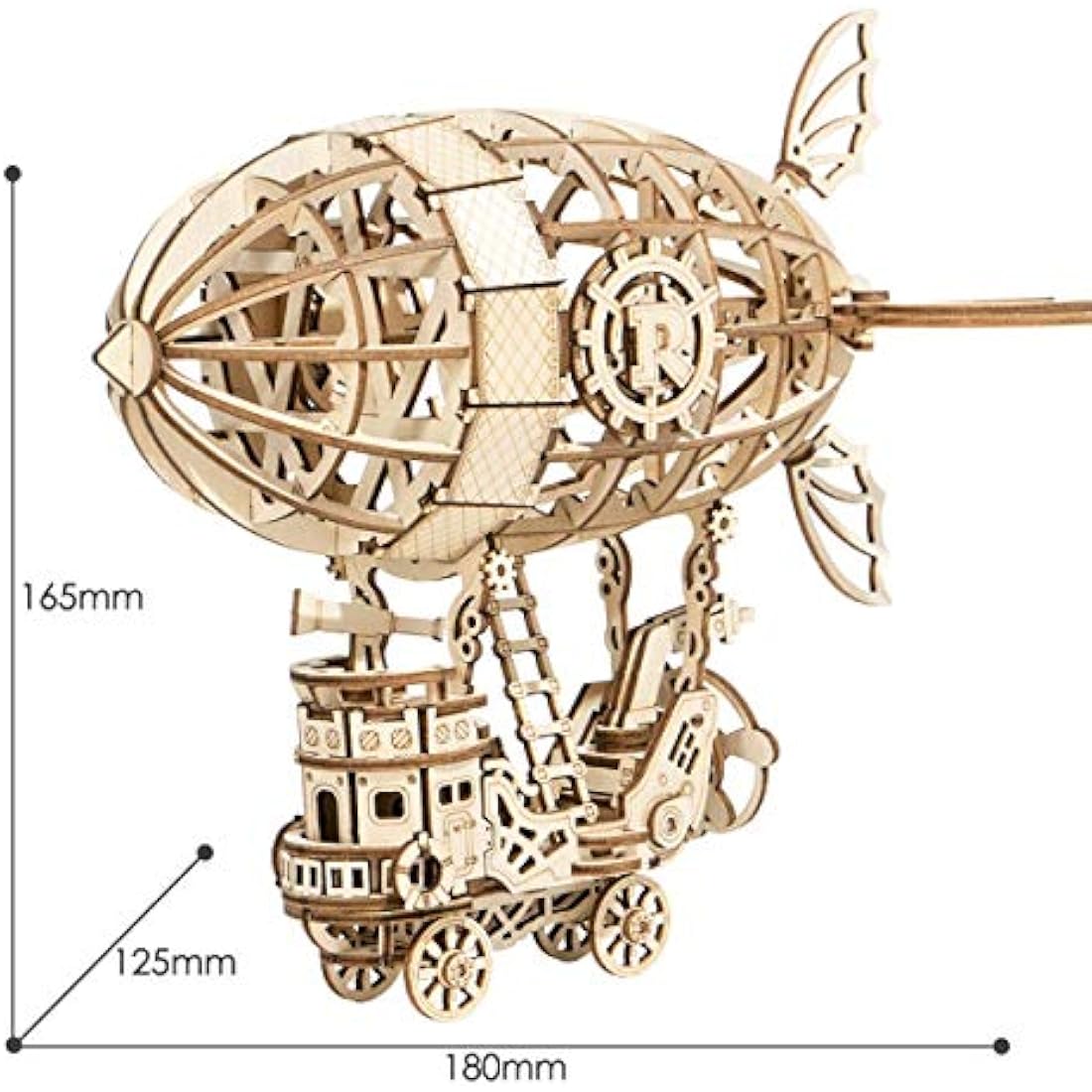 Rolife 3d Wooden Puzzle Woodcraft Construction Kit Model Kits For Kids, Teens and Adult (Airship)