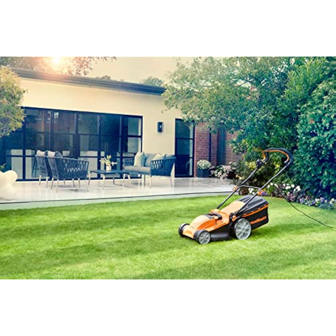 LawnMaster 1800W 40cm Electric Lawnmower with rear roller with Strimmer Set (350W 2-in-1 Grass Trimmer and Edger) 2 Year Guarantee