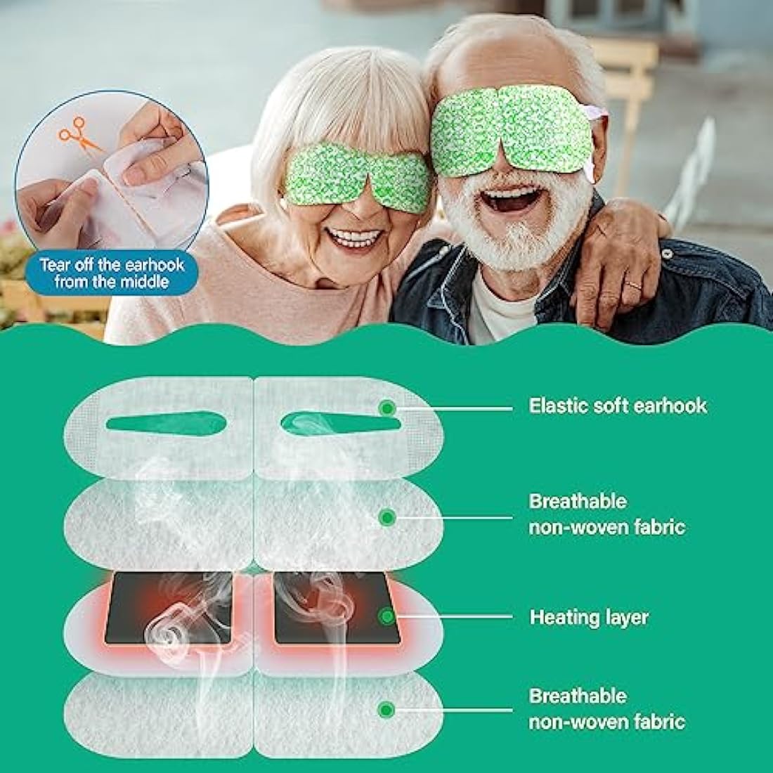 ProCIV 16 Packs Steam Eye Mask Warming Eye Mask Self Heating Eye Mask Sleep Mask for Dry Eyes Fatigue Disposable Moist Hot Compress Eye Patch Great Gifts for Women and Men (Unscented)