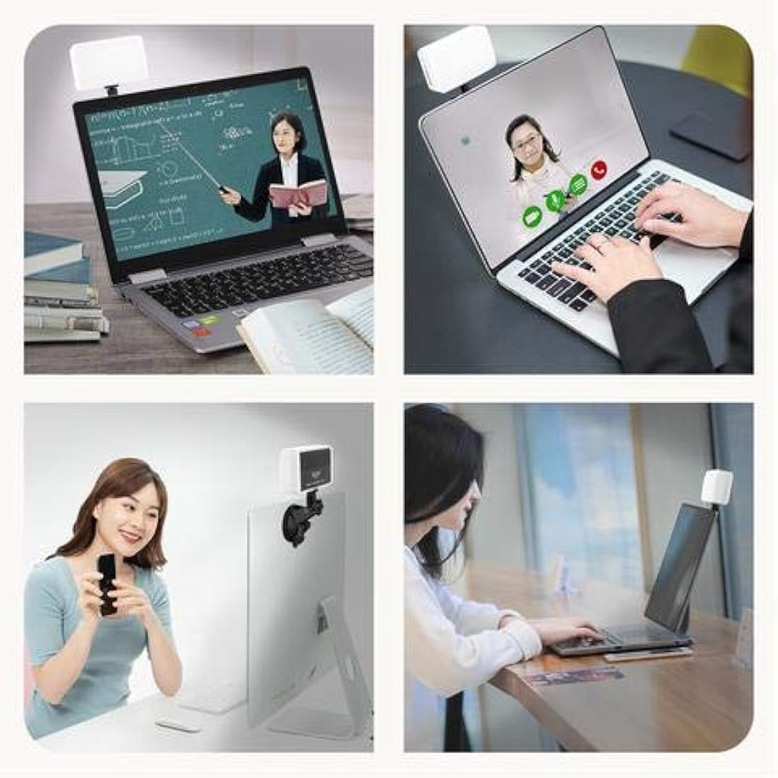 VIJIM VL120 Powerful Portable LED Video Call Lamp Kit with Suction Cup for Laptop/Computer/Monitor