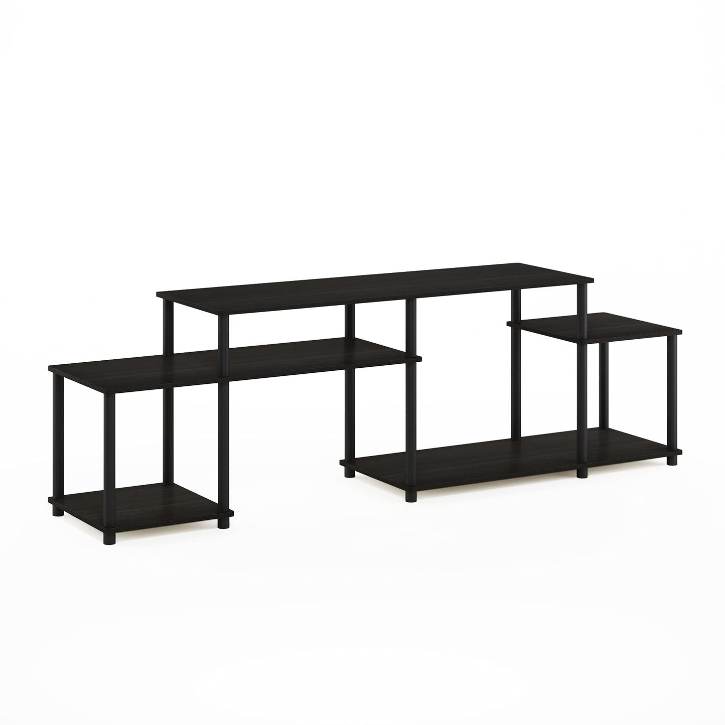 Furinno TURN-N-TUBE TV Stand, Handle Entertainment Center, TV Console for TV up to 55 Inch, for Living Room, Bedroom, Espresso