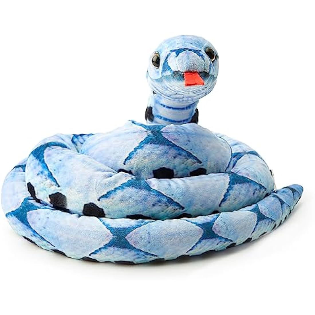 Zappi Co Kids Stuffed Realistic Lifelike Plush Snake Toy - Part of Safari Animals Collection, Perfect for Kids (180 cm Length)(Blue Beauty Snake)