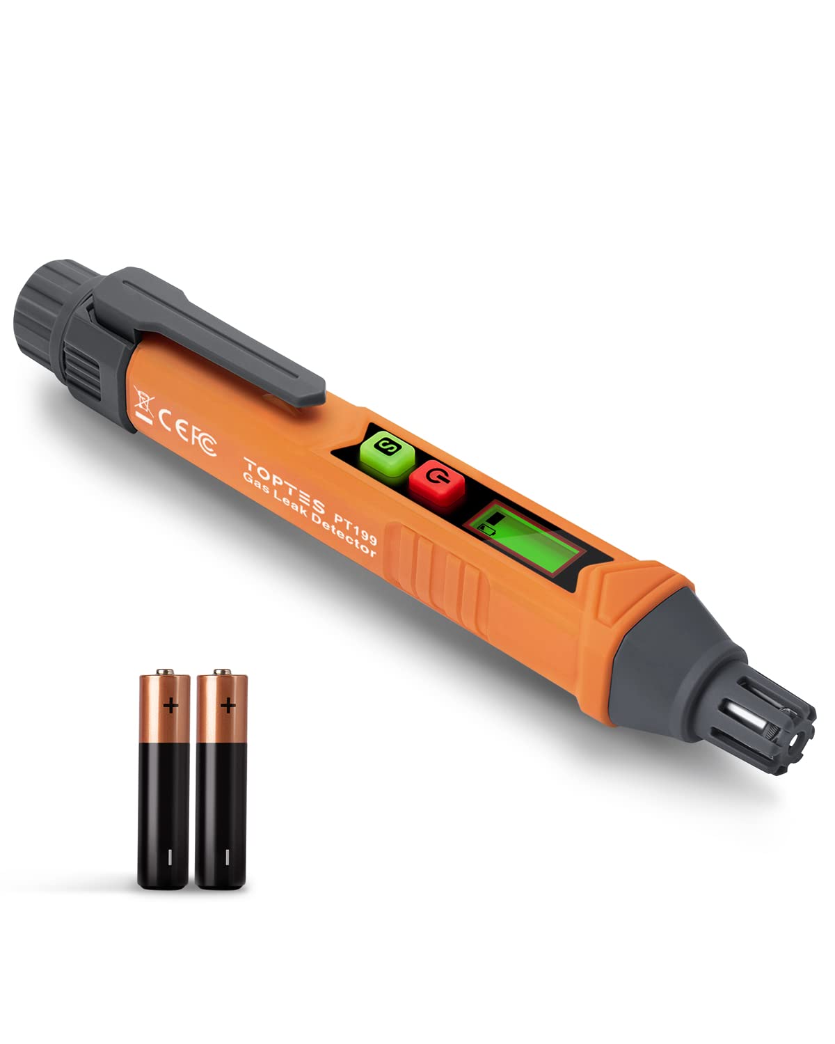 PT199 Natural Gas Leak Detector with Audible & Visual Alarm, Portable Gas Sniffer to Locate Combustible Sources Like Methane, Propane for Home