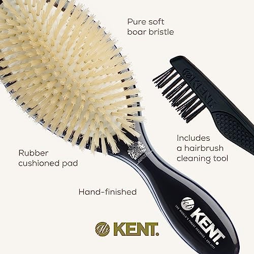 Kent Large Pure Soft White Bristle Cushioned Brush - CSGL (PACK OF 1)