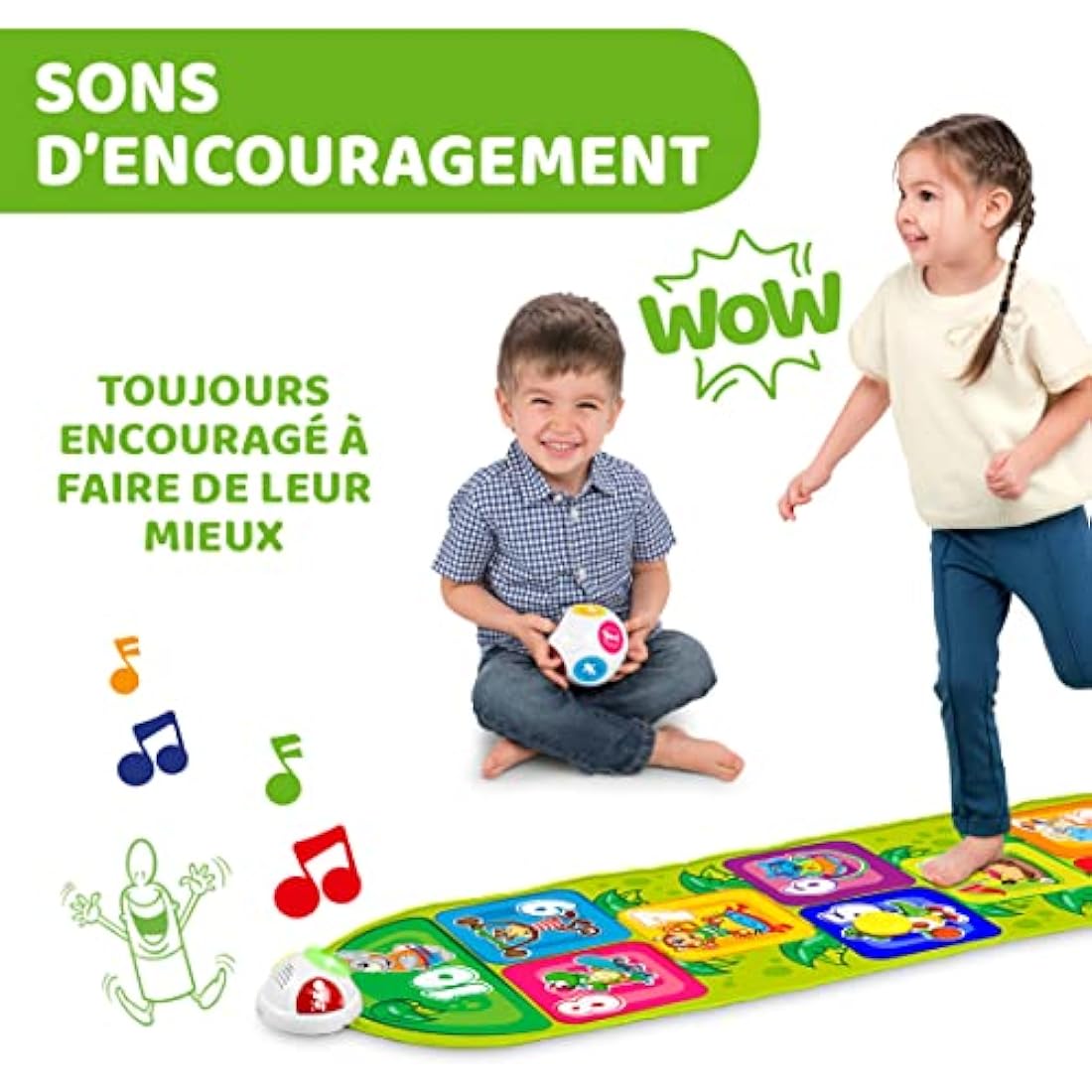 Chicco Jump & Fit Kids Playmat, Electronic and Interactive Game with Lights and Sounds, Hopscotch Game for Home, 2 Play Modes, 150 cm - Kids Toys Ages 2-5, 00009150000000