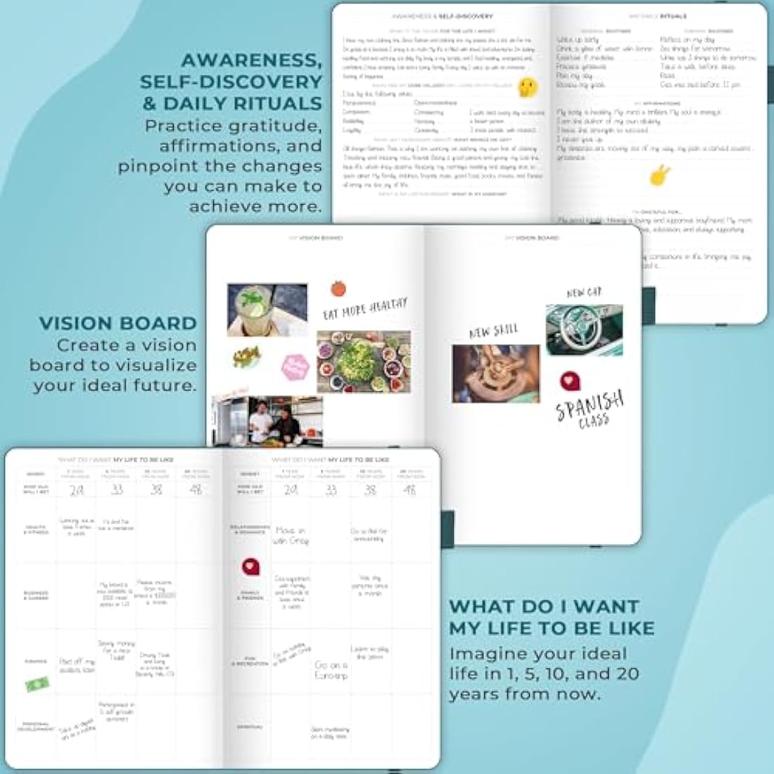 Clever Fox Planner Schedule – Undated Weekly & Monthly Life Planner with Time Slots, Appointment Book & Daily Organizer, A5 (Dark Teal)