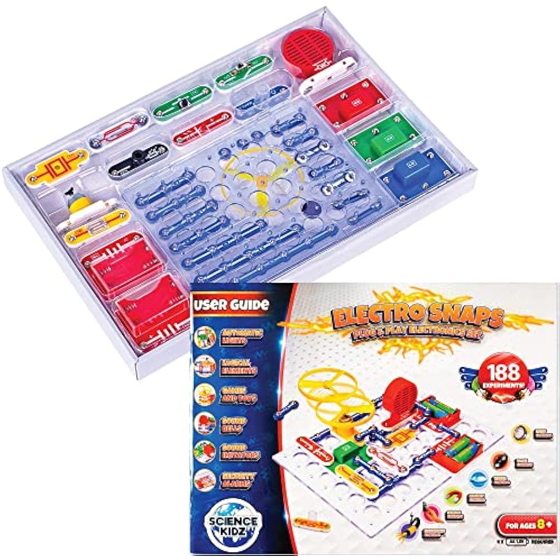 Science Kidz Electronics Kit - Electric Circuits - 188 - Science Experiments Set For Kids Age 5-10 - Educational STEM Toys