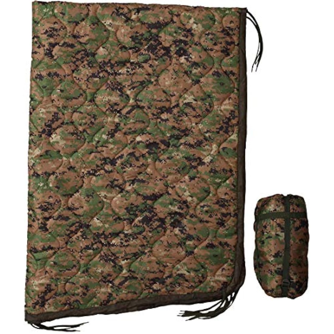 USGI Industries Military Woobie Blanket | Thermal Insulated Camping Blanket, Poncho Liner | Large, Portable, Water-Resistant, for Hiking, Outdoor, Survival, Comes with Compression Carry Bag (Marpat)