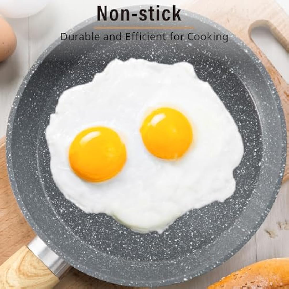 Kitchen Academy 17 Piece Non-Stick Pots and Pans Set, Induction Pan Set, Granite Non-Stick Saucepan Set, Grey