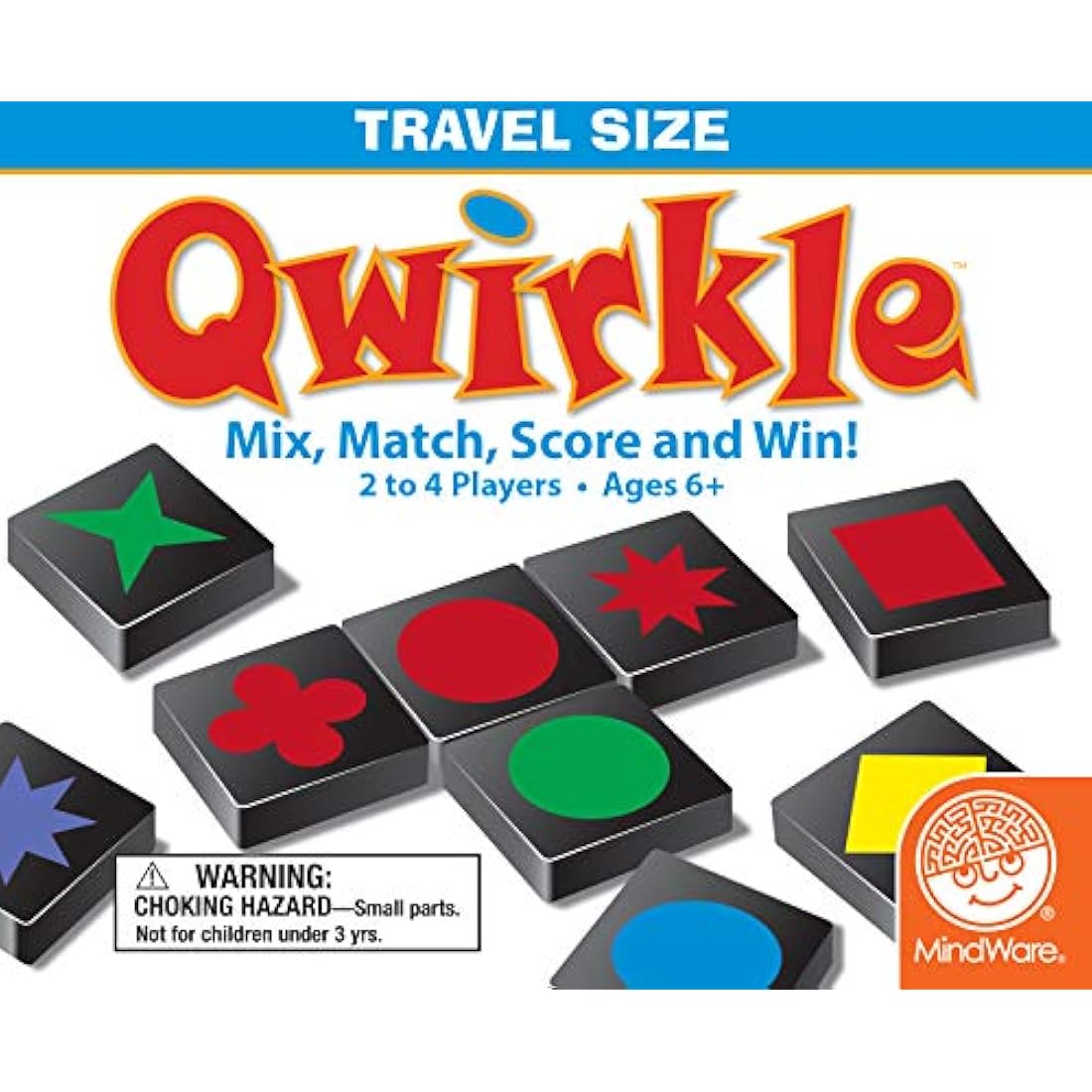 Mindware | Qwirkle: Travel (NEW) | Board Game | Ages 6+ | 2-4 Players | 45 Minutes Playing Time