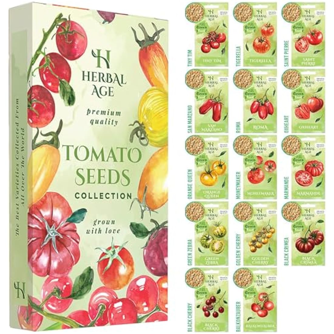 Garden Gifts, Grow Your Own Kits Tomatoes Seeds – 14 Unusual Tomato Varieties, 480+ Perfect Seeds – Gardening Gifts for Women, Unusual Gifts for Men – Allotment Gifts & Garden Accessories