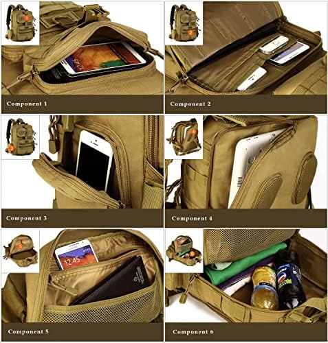 WTiger Hiking Backpack, 30L Tactical Backpack Molle Army Military Assault Pack Laptop Rucksacks Daypack for Outdoor Camping Fishing Trekking Hunting Travelling