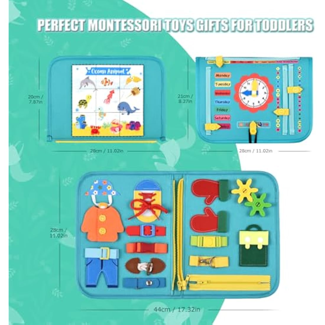 Busy Board Montessori Toys For 3 4 5 6 7 8 Year Old Girls Boys Sensory Toys For Toddlers Preschool Educational Learning Toys Activity Board For Fine Motor Skills Kids Gifts Airplane Car Toys