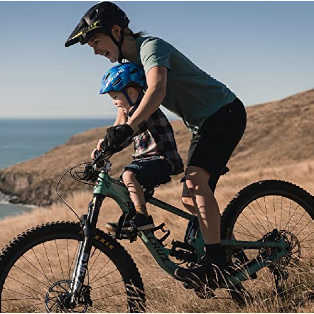 Kids Ride Shotgun - Child Bike Seats & Handlebar Combos - Front Mounted, For children aged 2~5 years, Fits Most Adult Modern Mountain Bikes, Adjustable for Comfort