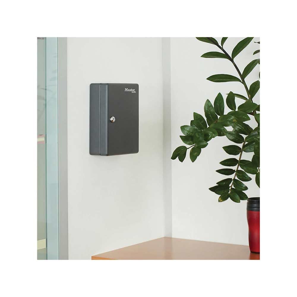Master Lock Key Cabinet [Wall Mounted] [50 Key Hooks] KB-50ML - Includes 50 Key Tags and Labels