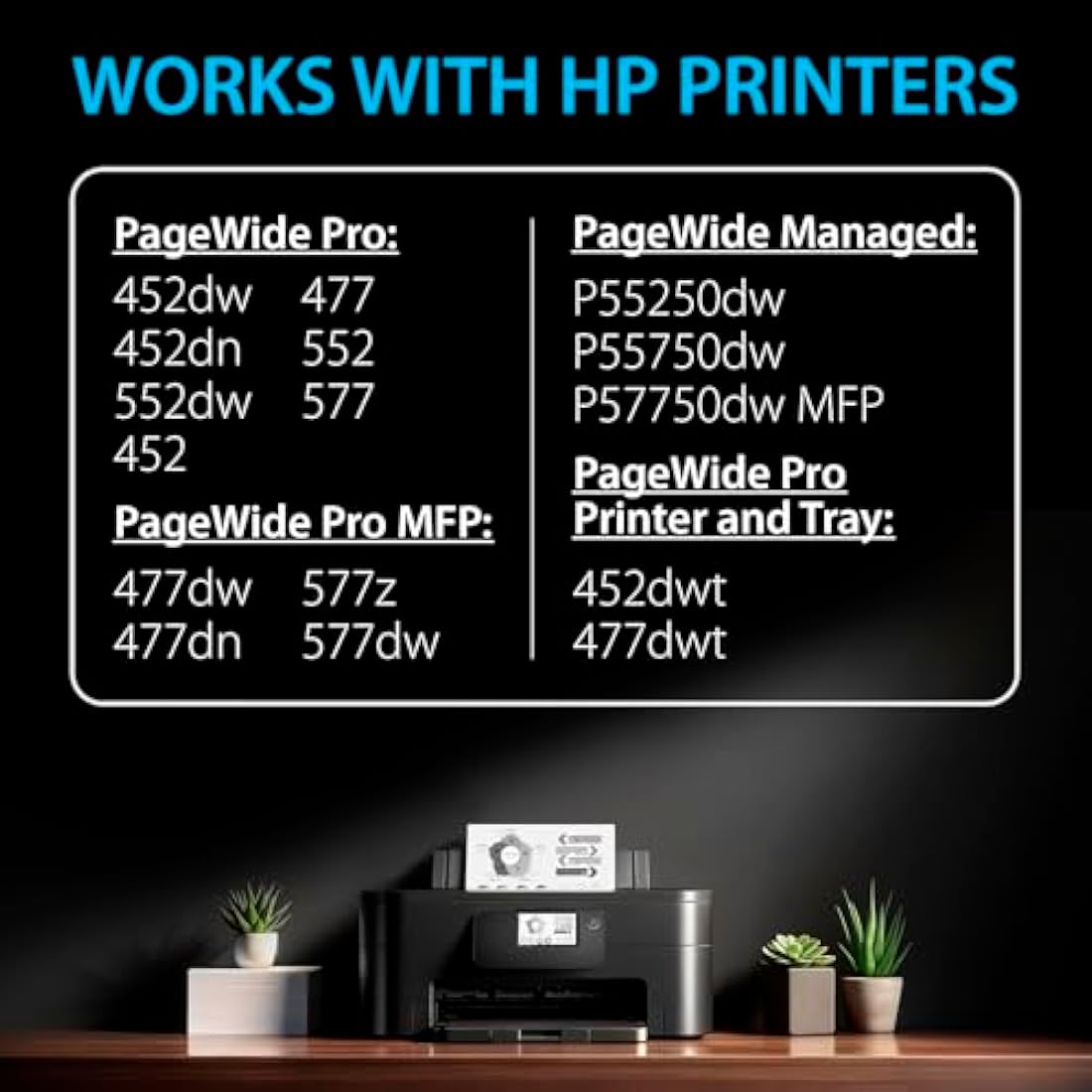 Smart Ink Compatible Ink Cartridges Replacement for HP 973X 973 973XL (2 Black Combo Pack) to use with HP PageWide Pro 477dw 577dw 452dw 477dn 452dn 577z 552dw P55250dw Printer