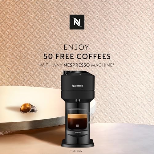 Nespresso Vertuo Next XN910B40 Coffee Machine, Light Grey, by KRU, Plastic, 1500 W, 1.1 liters