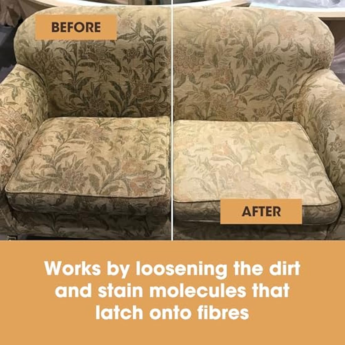 Furniture Clinic Carpet & Upholstery Cleaner Spray - Carpet Cleaner Solution for All Fabrics, Textiles & Carpets - Stain Remover - Natural Plant Based - Safe to Use On Silk & Wool (500ml)